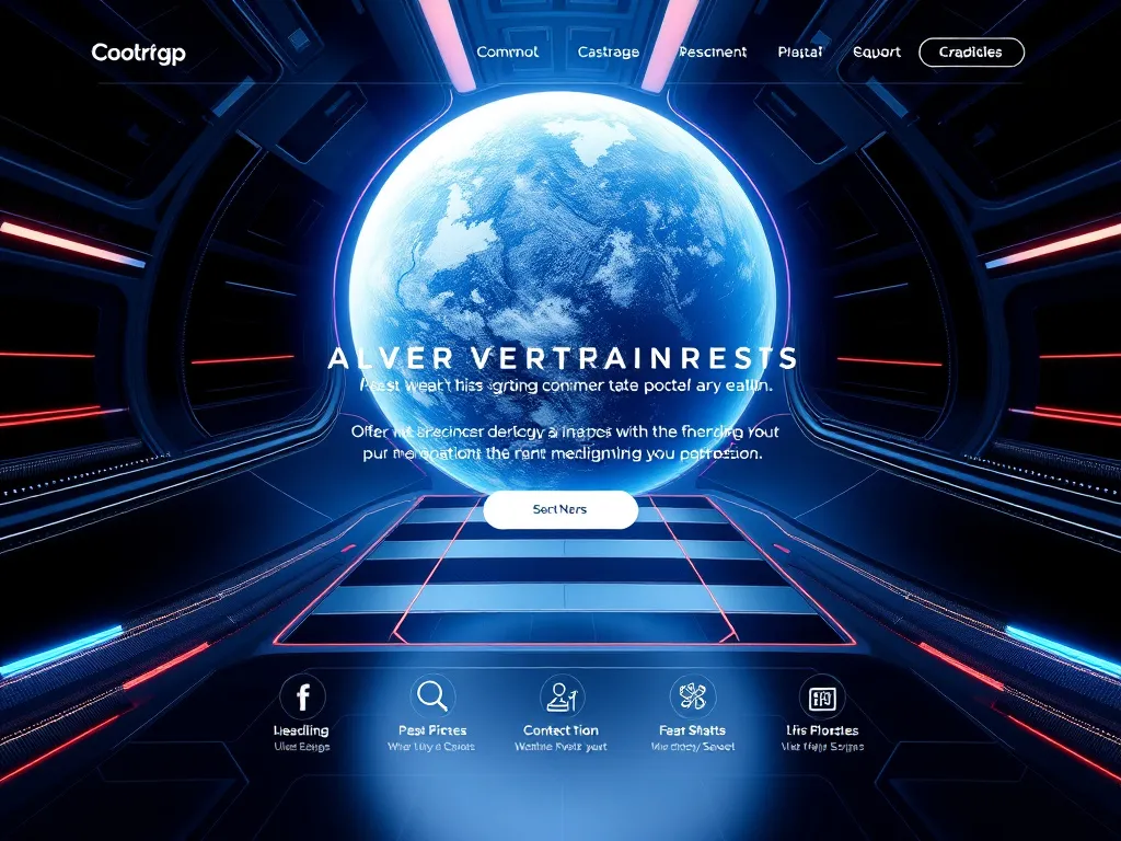 Impressive website design with attention to layout and aesthetics, featuring sleek lines, intuitive icon placement, and harmonious color balance, futuristic style