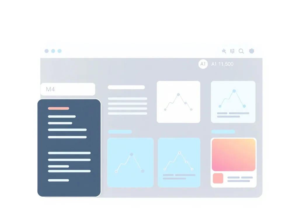 Conceptual illustration of AI-driven web design, showcasing user interface customization and layout design, using AI algorithms